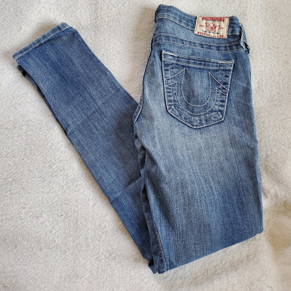 True Religion Stella Distressed Jeans, Sz 27